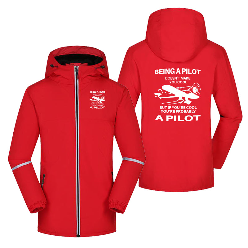 If You're Cool You're Probably a Pilot Designed Rain Coats & Jackets