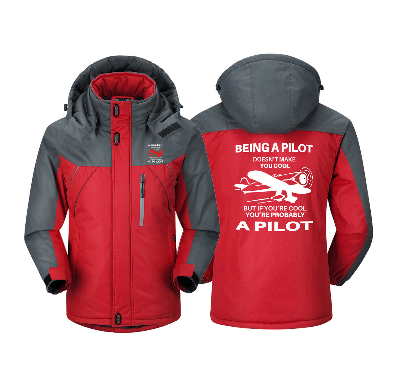 If You're Cool You're Probably a Pilot Designed Thick Winter Jackets