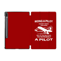 Thumbnail for If You're Cool You're Probably a Pilot Designed Samsung Tablet Cases
