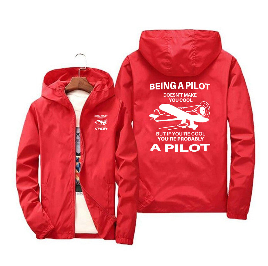 If You're Cool You're Probably a Pilot Designed Windbreaker Jackets