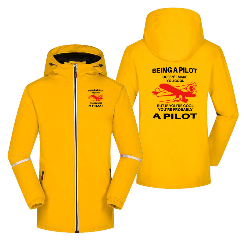 If You're Cool You're Probably a Pilot Designed Rain Coats & Jackets