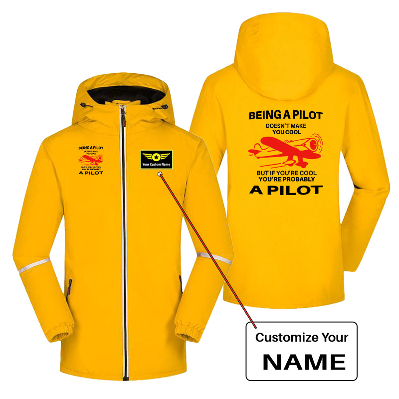 If You're Cool You're Probably a Pilot Designed Rain Coats & Jackets