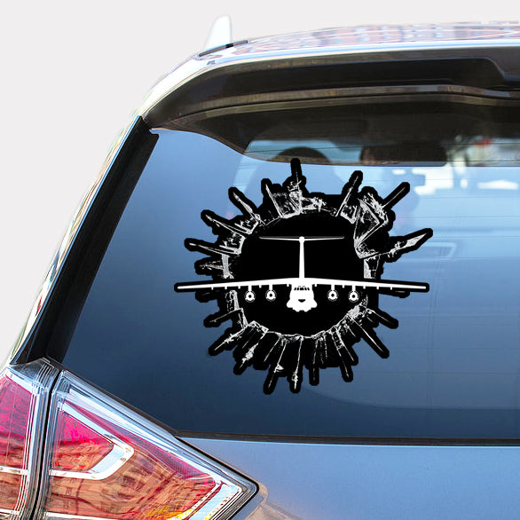 Ilyushin IL-76 Silhouette Designed Car Sticker