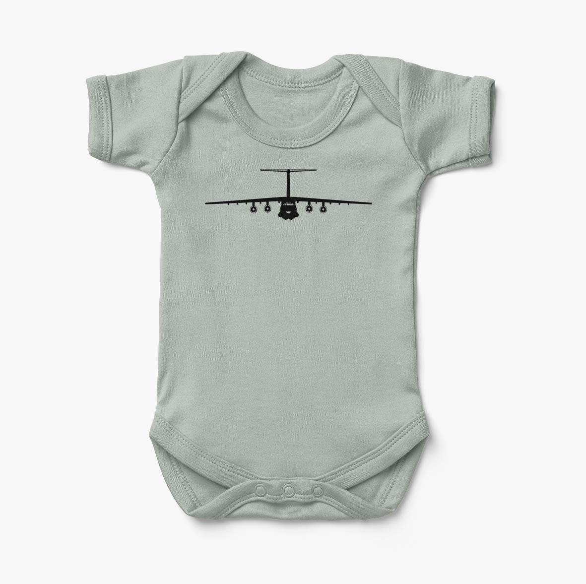 Ilyushin IL-76 Silhouette Designed Baby Bodysuits