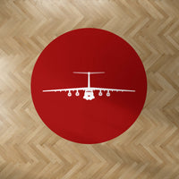 Thumbnail for Ilyushin IL-76 Silhouette Designed Carpet & Floor Mats (Round)