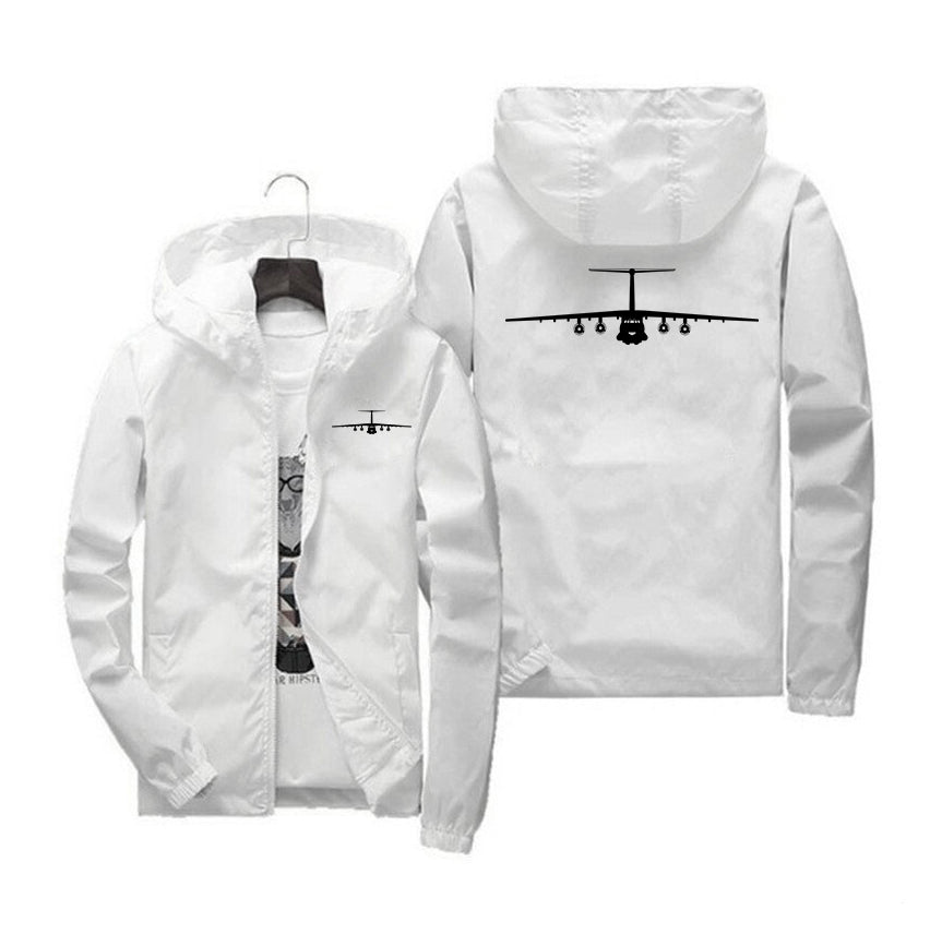 Ilyushin IL-76 Silhouette Designed Windbreaker Jackets