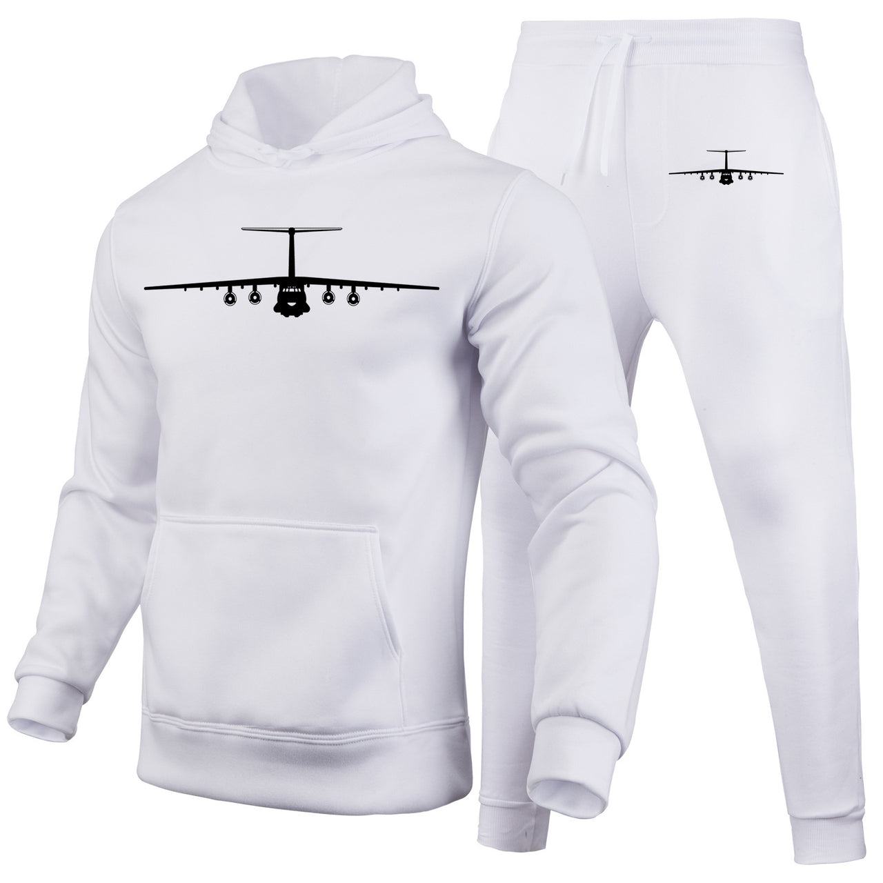 Ilyushin IL-76 Silhouette Designed Hoodies & Sweatpants Set
