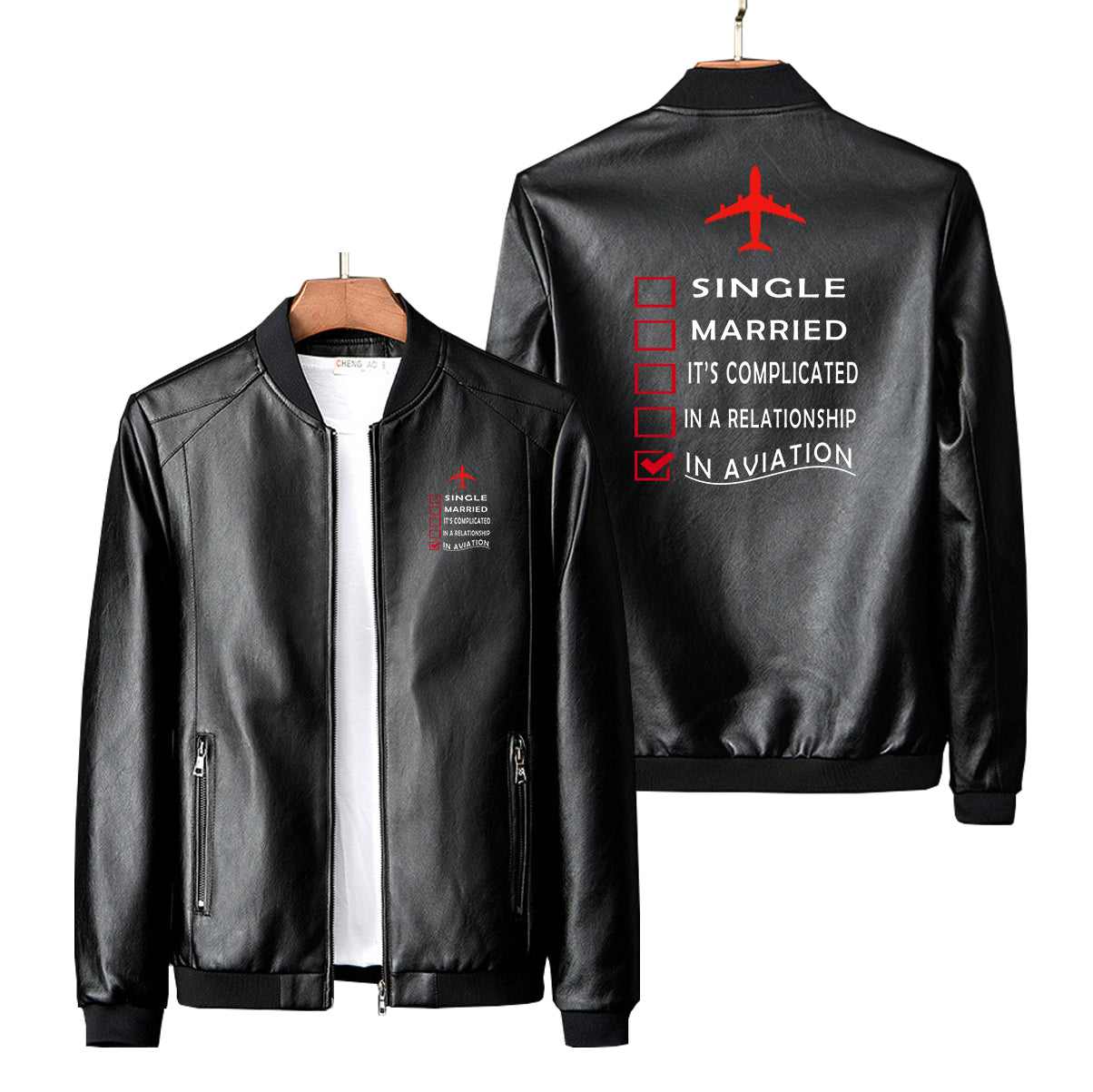In Aviation Designed PU Leather Jackets