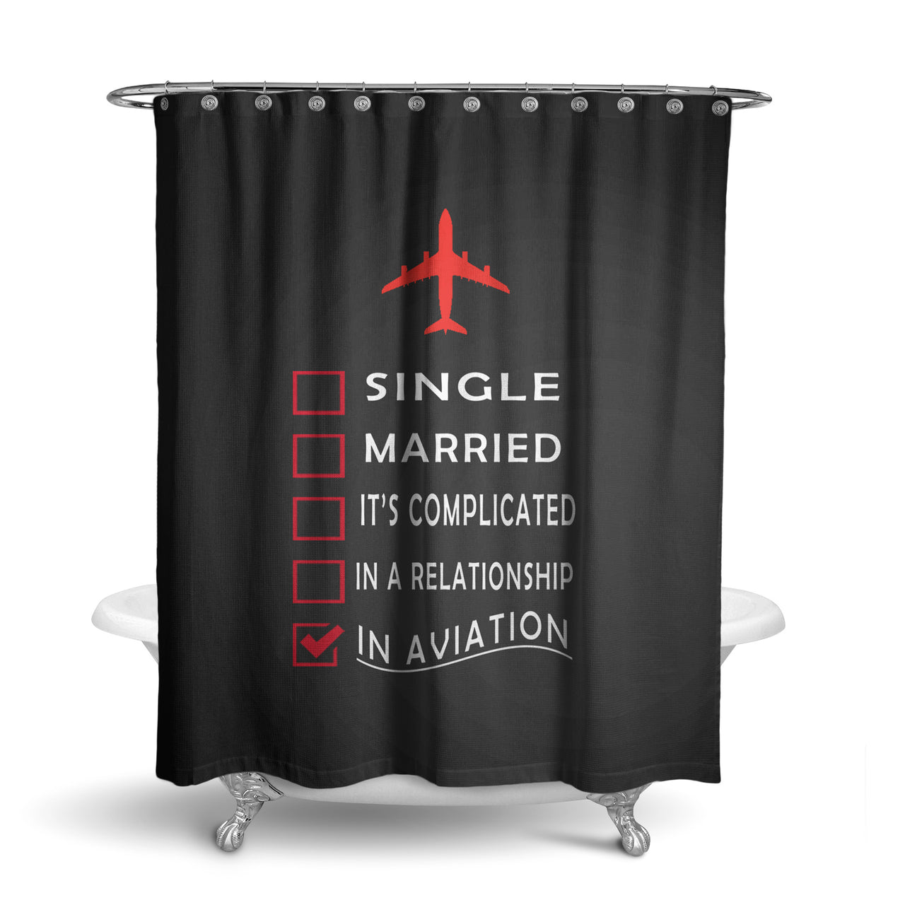 If You're Cool You're Probably a Pilot Designed Shower Curtains