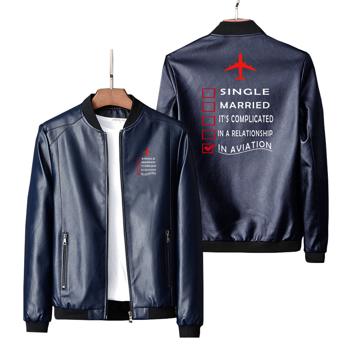 In Aviation Designed PU Leather Jackets