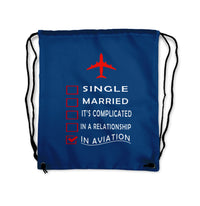 Thumbnail for In Aviation Designed Drawstring Bags