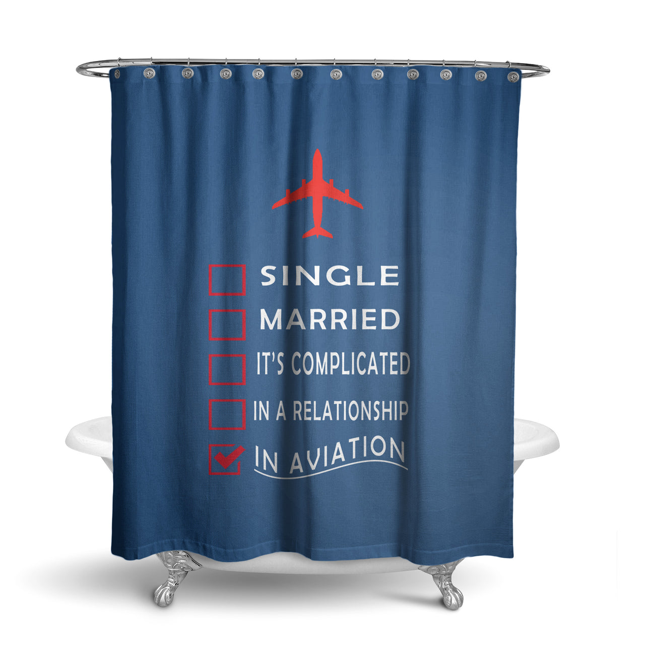 If You're Cool You're Probably a Pilot Designed Shower Curtains
