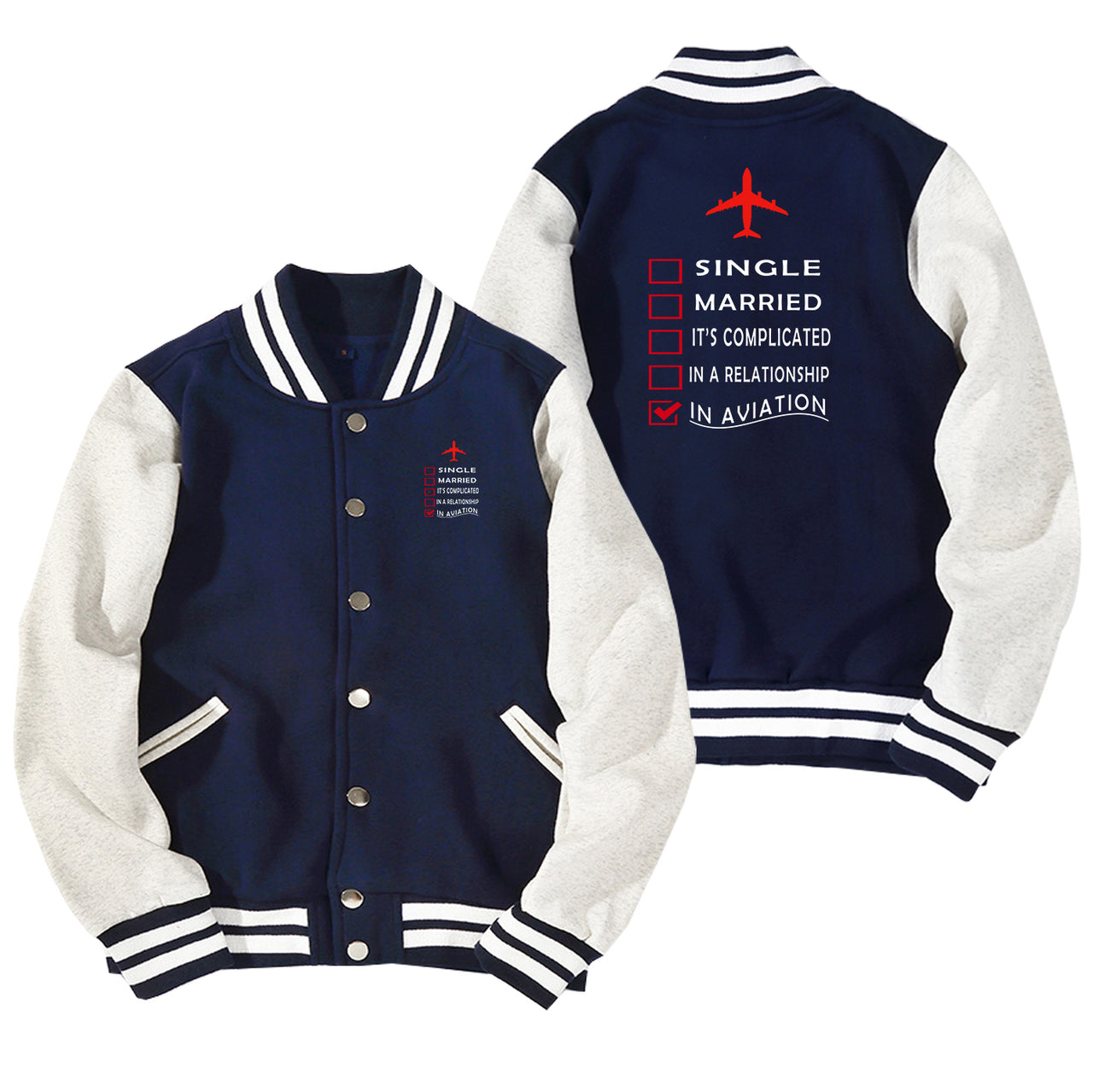 In Aviation Designed Baseball Style Jackets