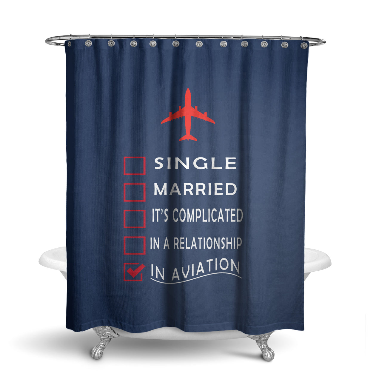If You're Cool You're Probably a Pilot Designed Shower Curtains