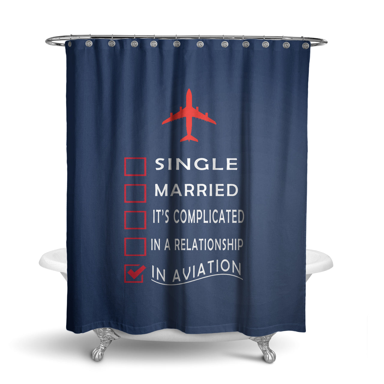 If You're Cool You're Probably a Pilot Designed Shower Curtains