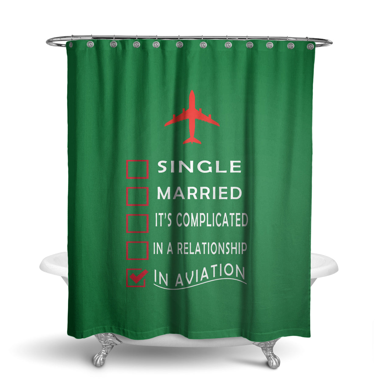 If You're Cool You're Probably a Pilot Designed Shower Curtains