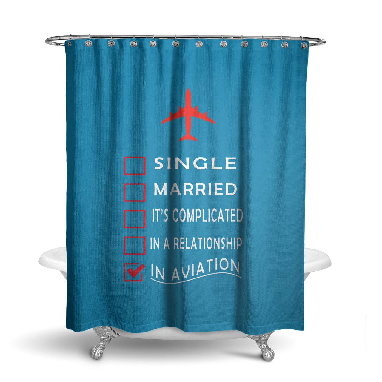If You're Cool You're Probably a Pilot Designed Shower Curtains