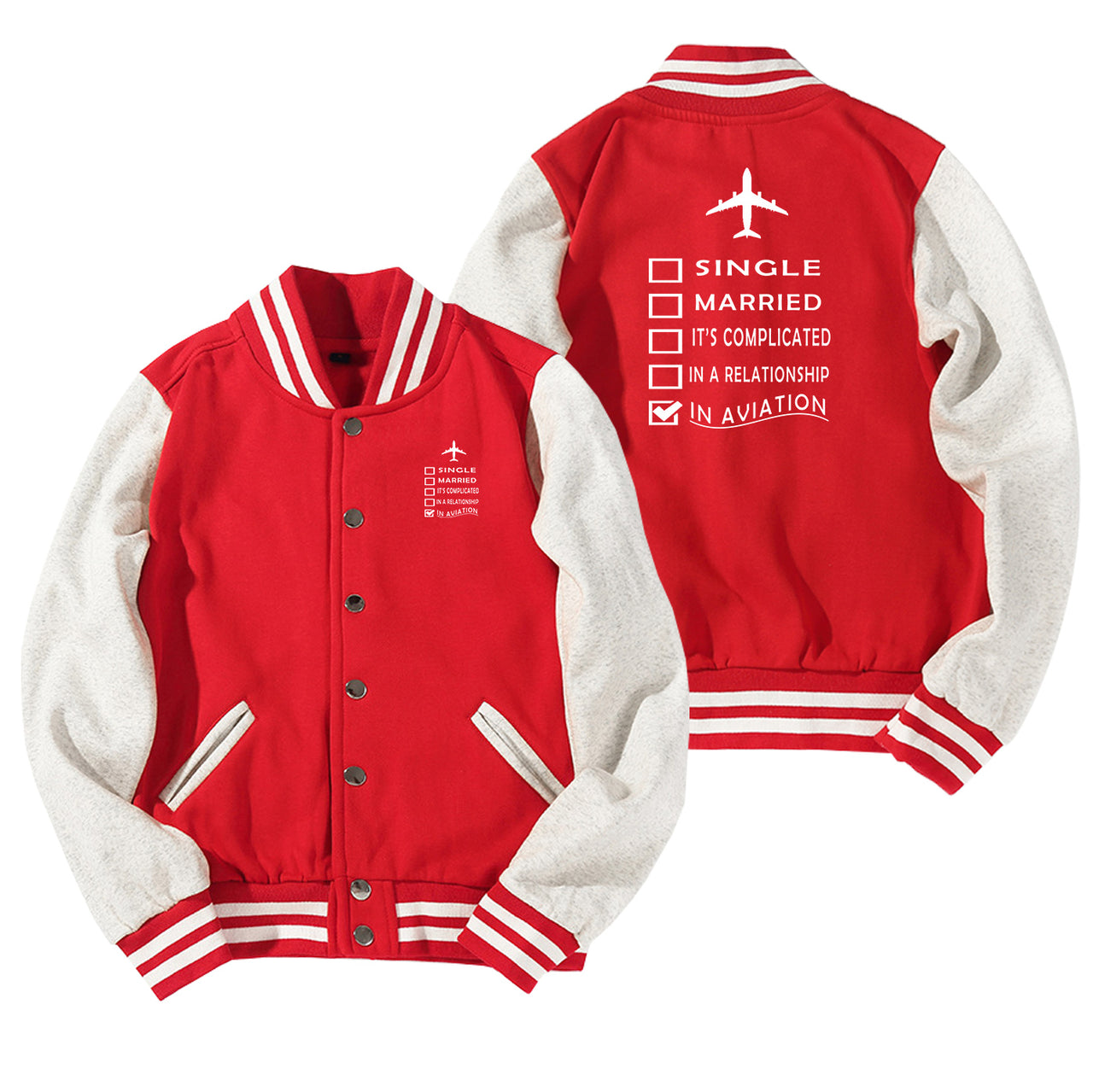 In Aviation Designed Baseball Style Jackets