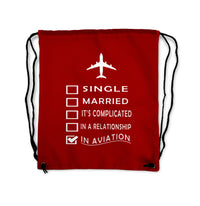 Thumbnail for In Aviation Designed Drawstring Bags