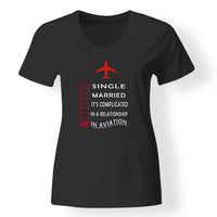 Thumbnail for In Aviation Designed V-Neck T-Shirts