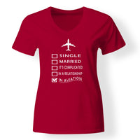 Thumbnail for In Aviation Designed V-Neck T-Shirts