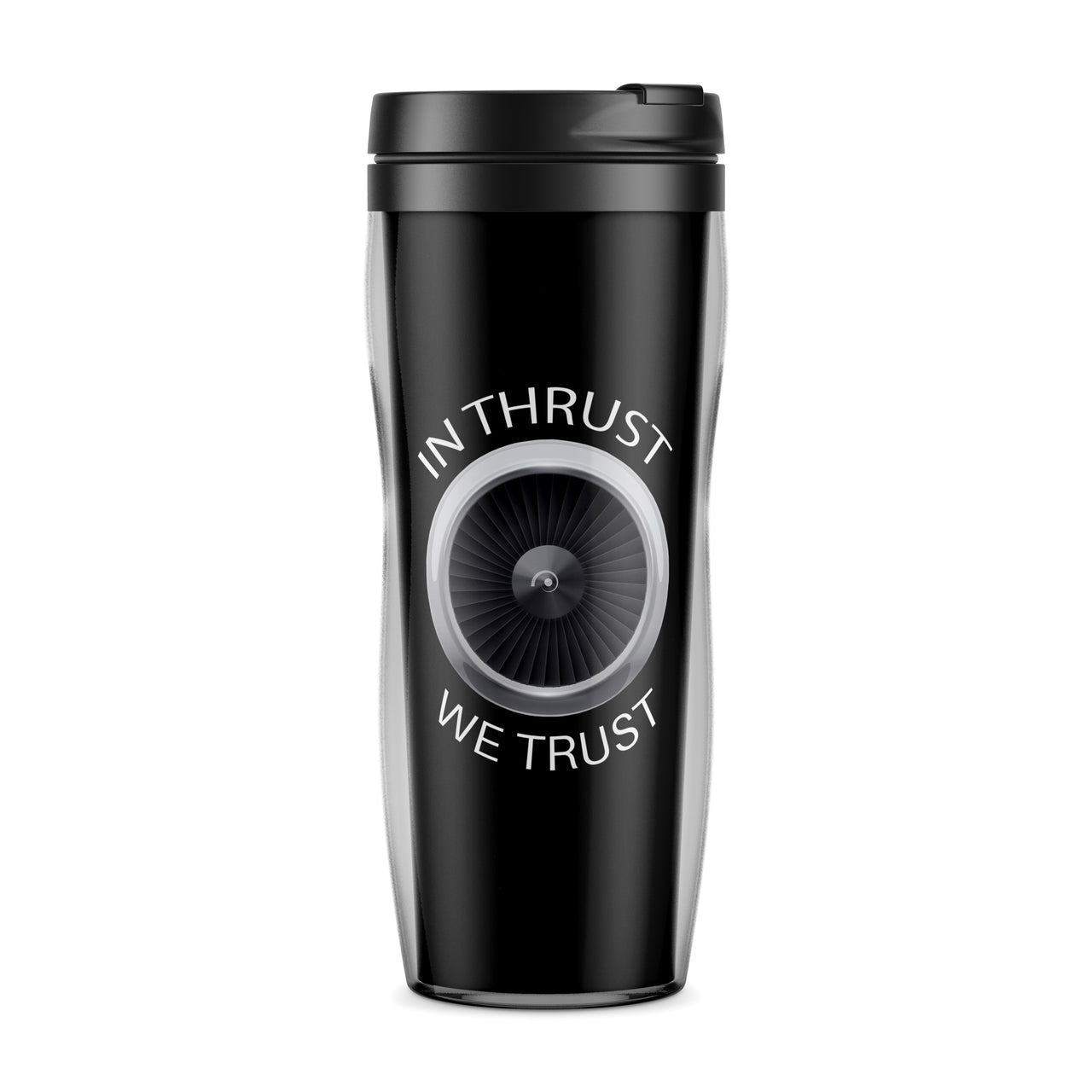 In Thrust We Trust Designed Travel Mugs