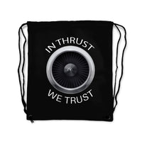 Thumbnail for In Thrust We Trust Designed Drawstring Bags