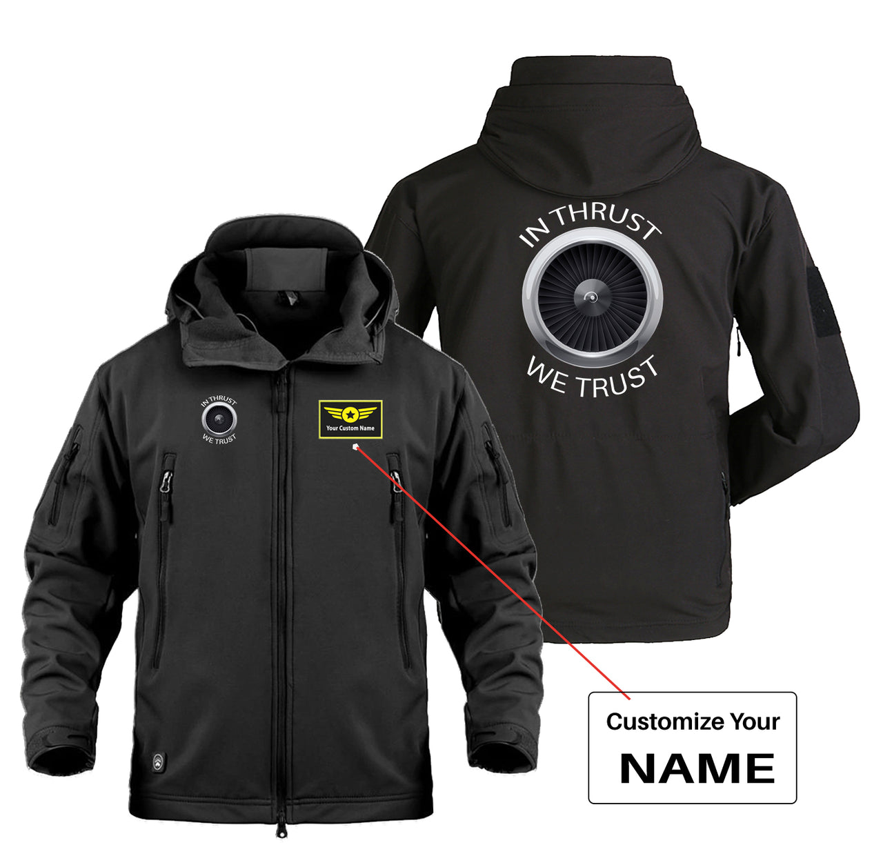 In Thrust We Trust Designed Military Jackets (Customizable)