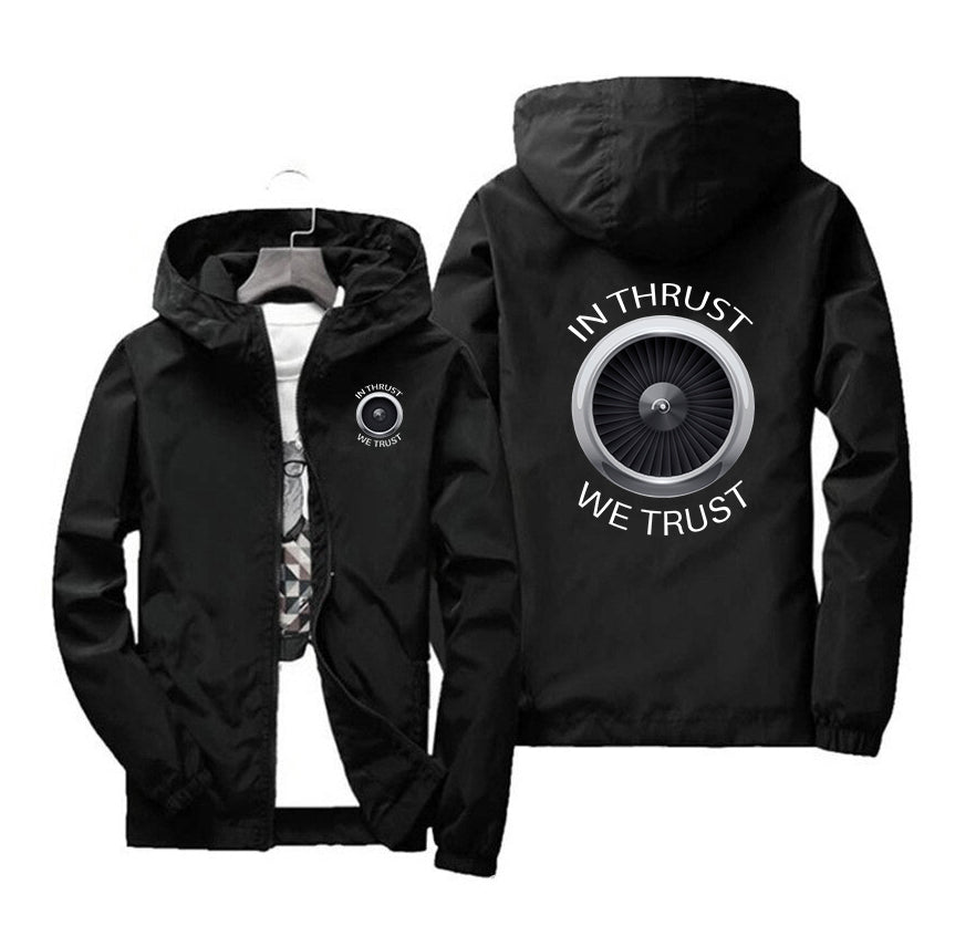 In Thrust We Trust Designed Windbreaker Jackets