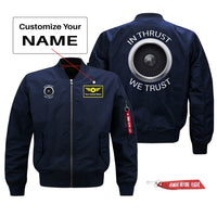 Thumbnail for In Thrust We Trust Designed Pilot Jackets (Customizable)