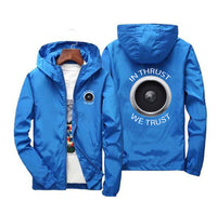 Thumbnail for In Thrust We Trust Designed Windbreaker Jackets