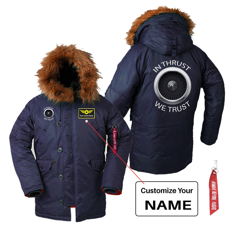 In Thrust We Trust Designed Parka Bomber Jackets