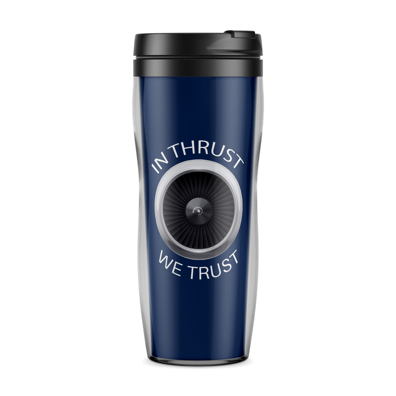 In Thrust We Trust Designed Travel Mugs