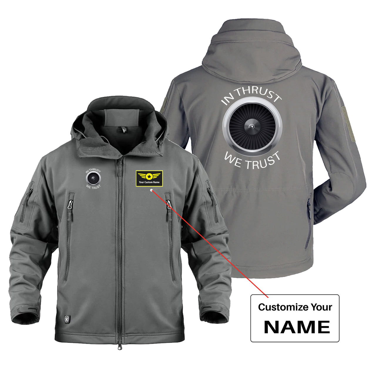 In Thrust We Trust Designed Military Jackets (Customizable)