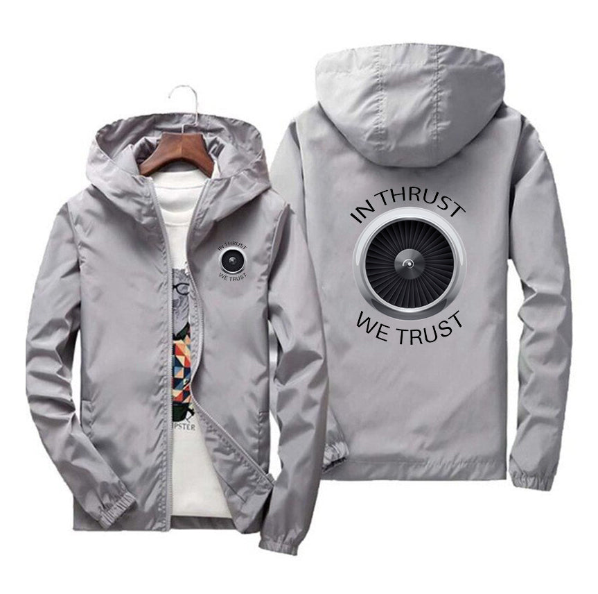 In Thrust We Trust Designed Windbreaker Jackets