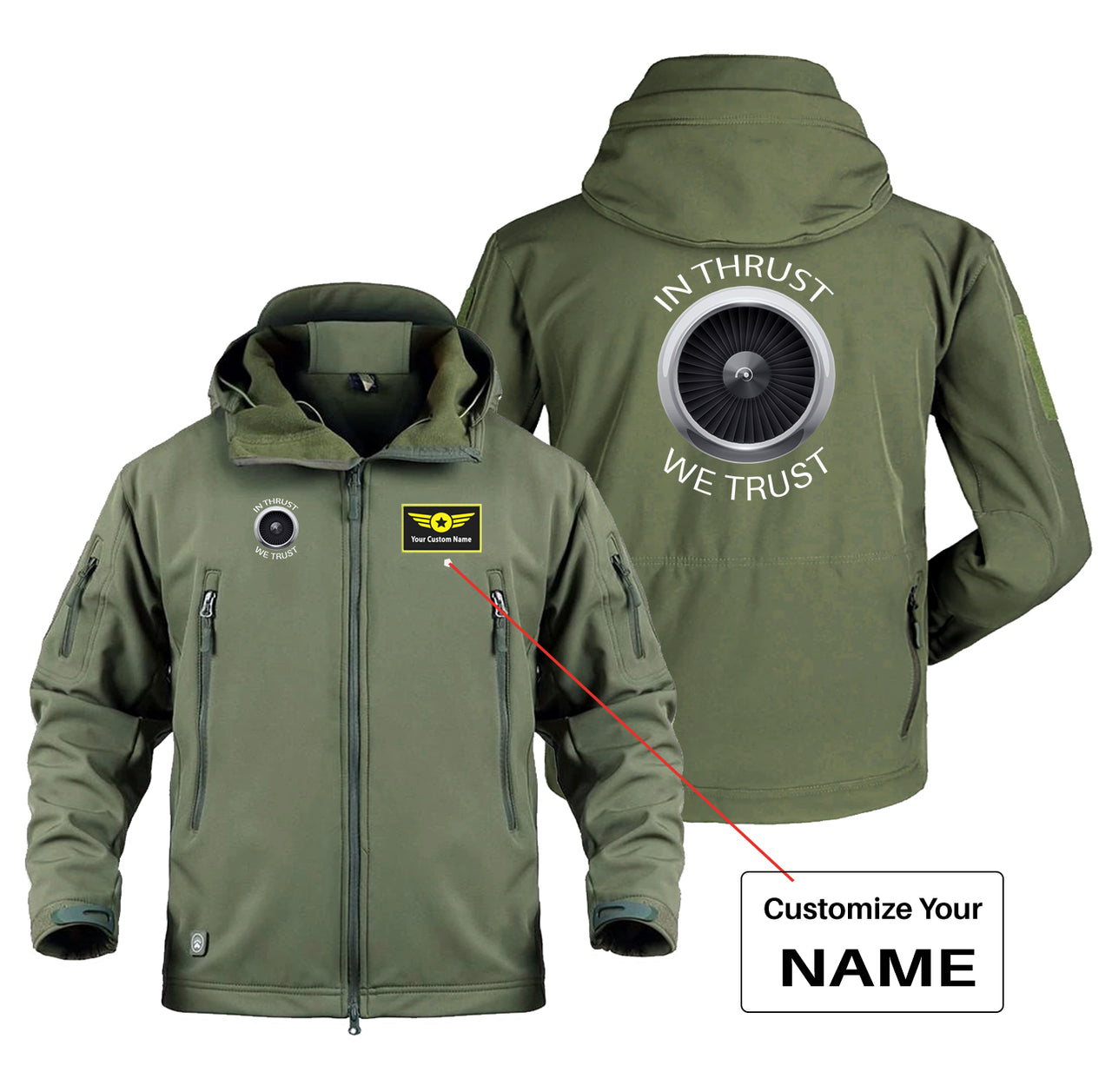 In Thrust We Trust Designed Military Jackets (Customizable)