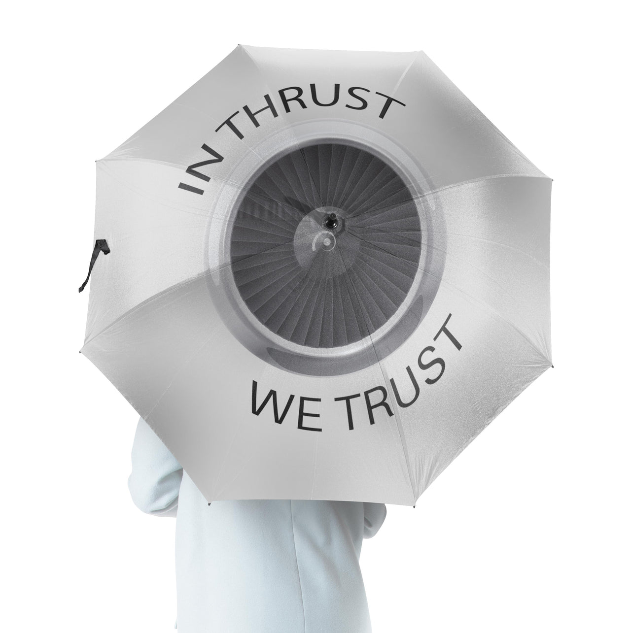 In Thrust We Trust Designed Umbrella