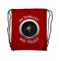 Thumbnail for In Thrust We Trust Designed Drawstring Bags