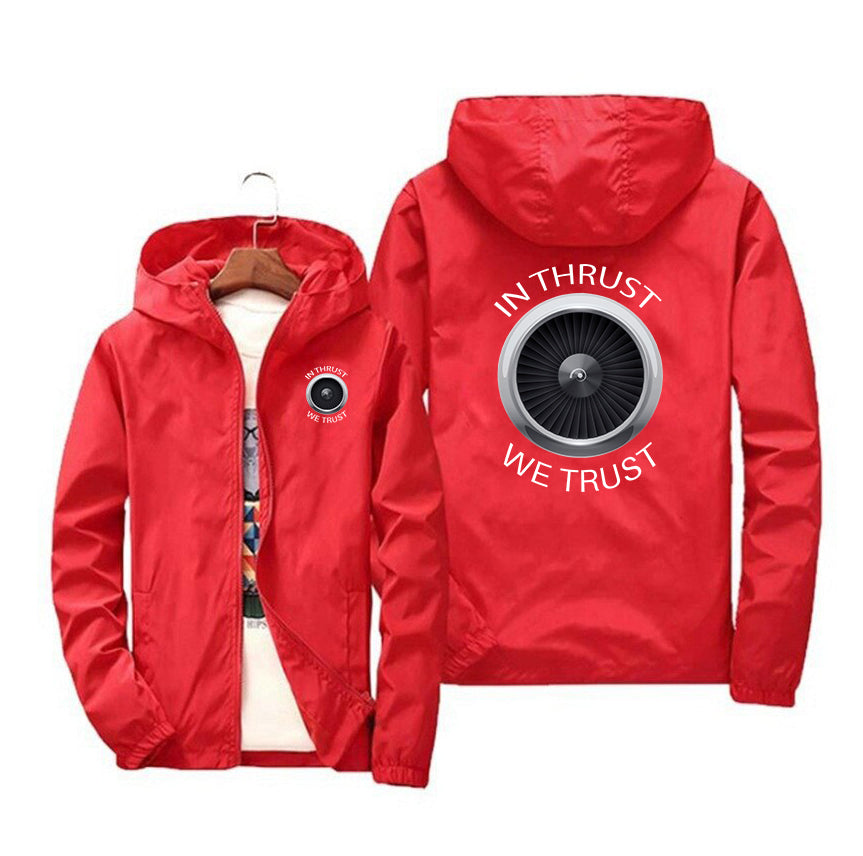 In Thrust We Trust Designed Windbreaker Jackets