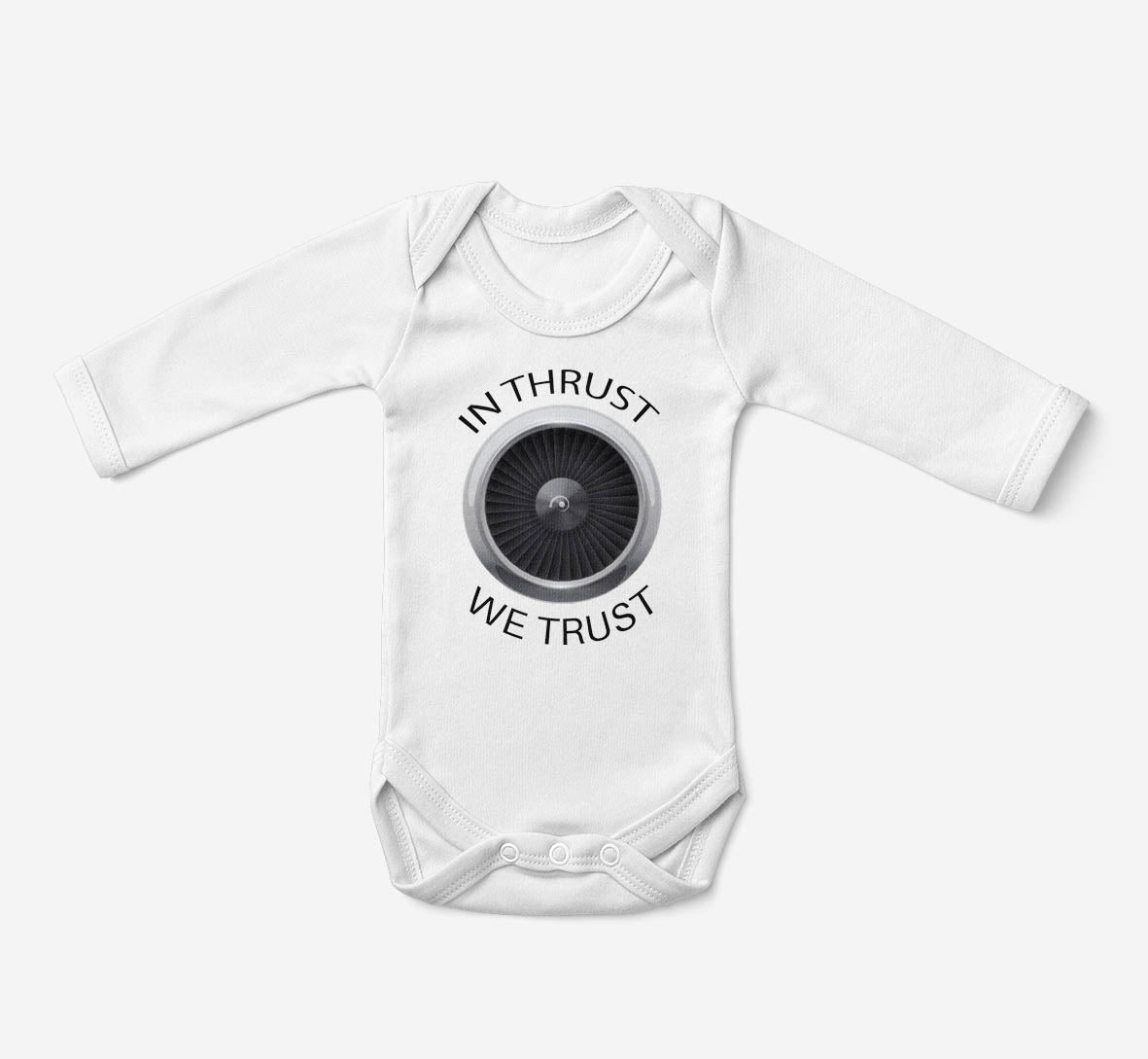In Thrust We Trust Designed Baby Bodysuits