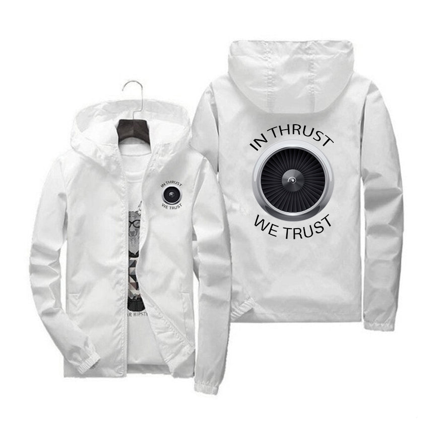 In Thrust We Trust Designed Windbreaker Jackets