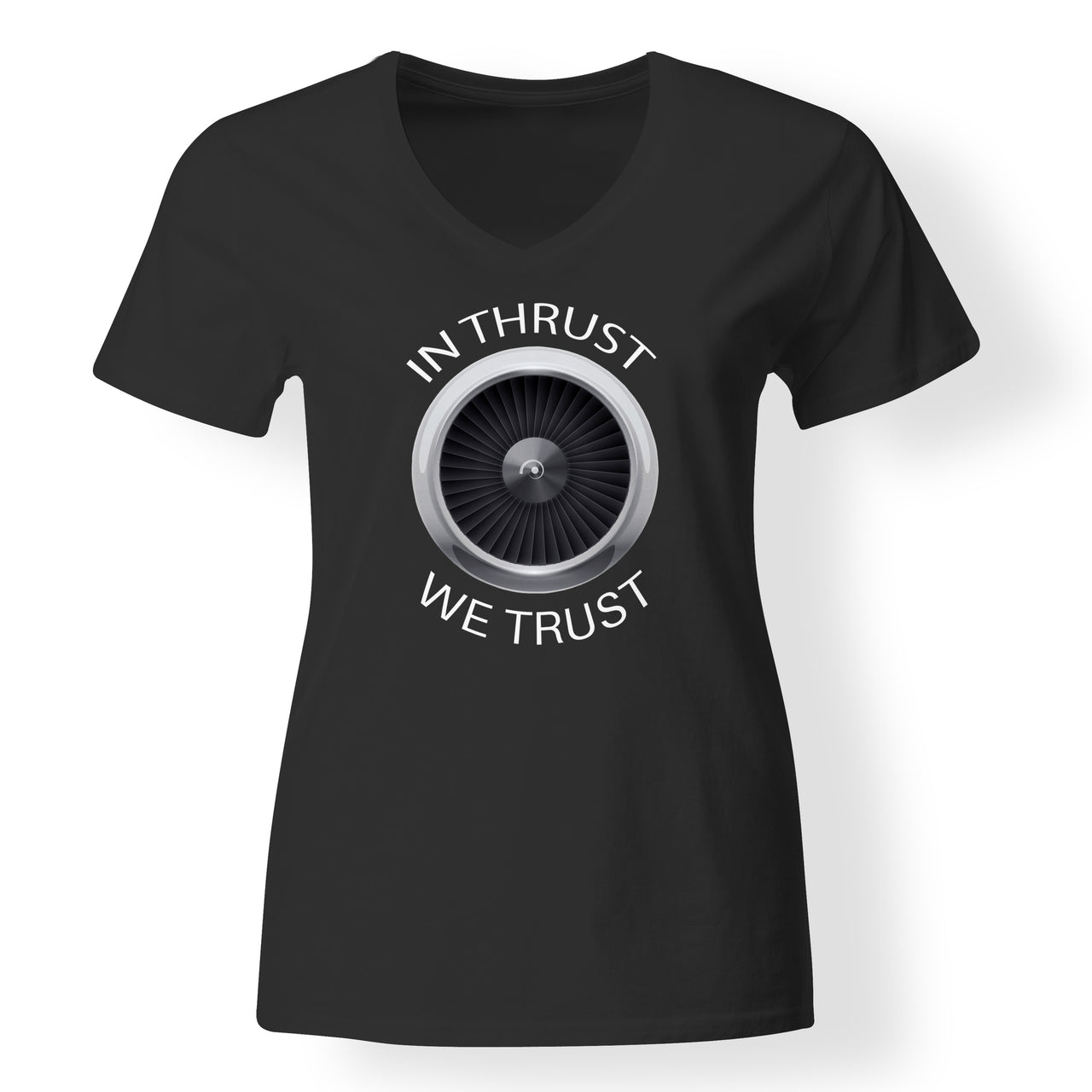 In Thrust We Trust Designed V-Neck T-Shirts