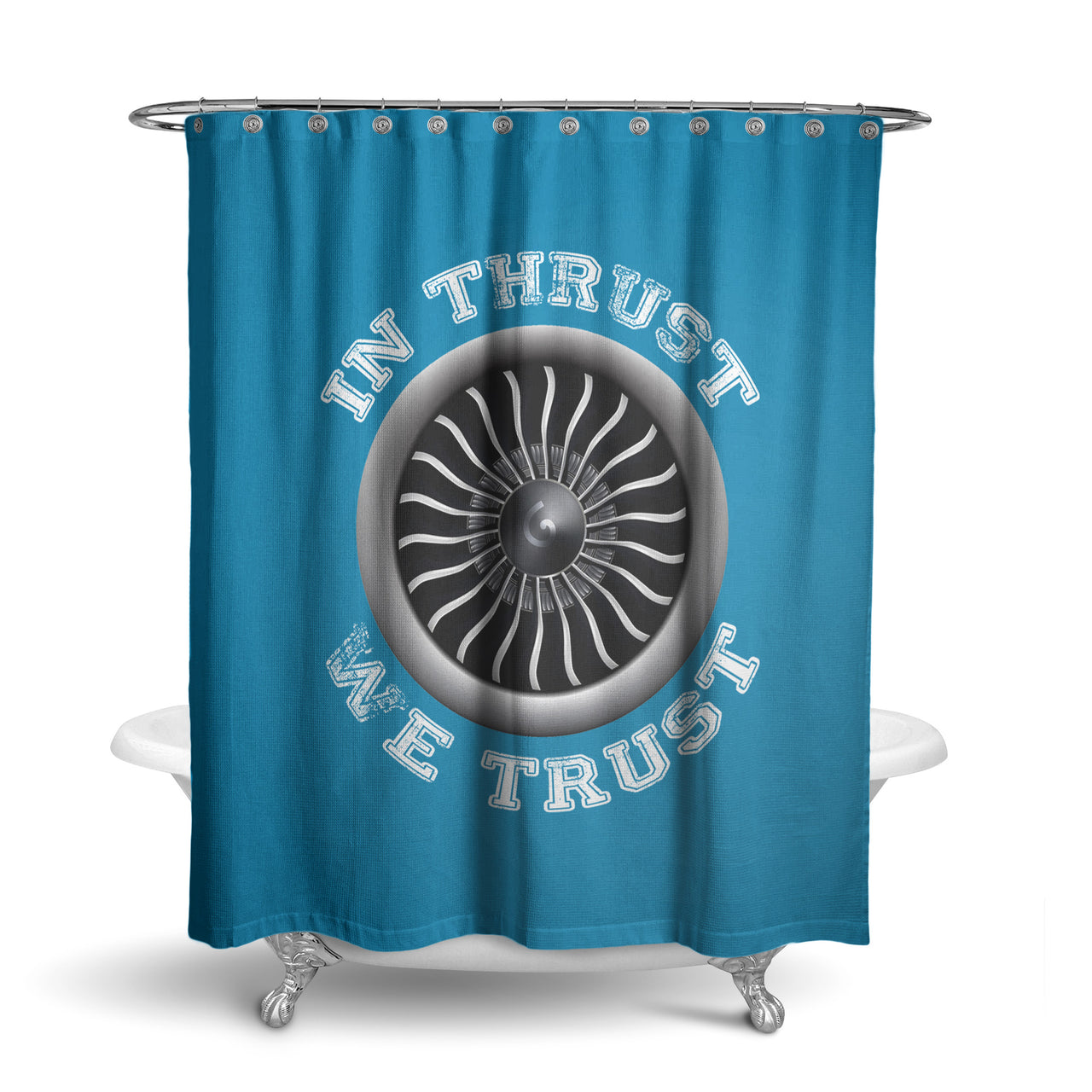 In Thrust We Trust (Vol 2) Designed Shower Curtains