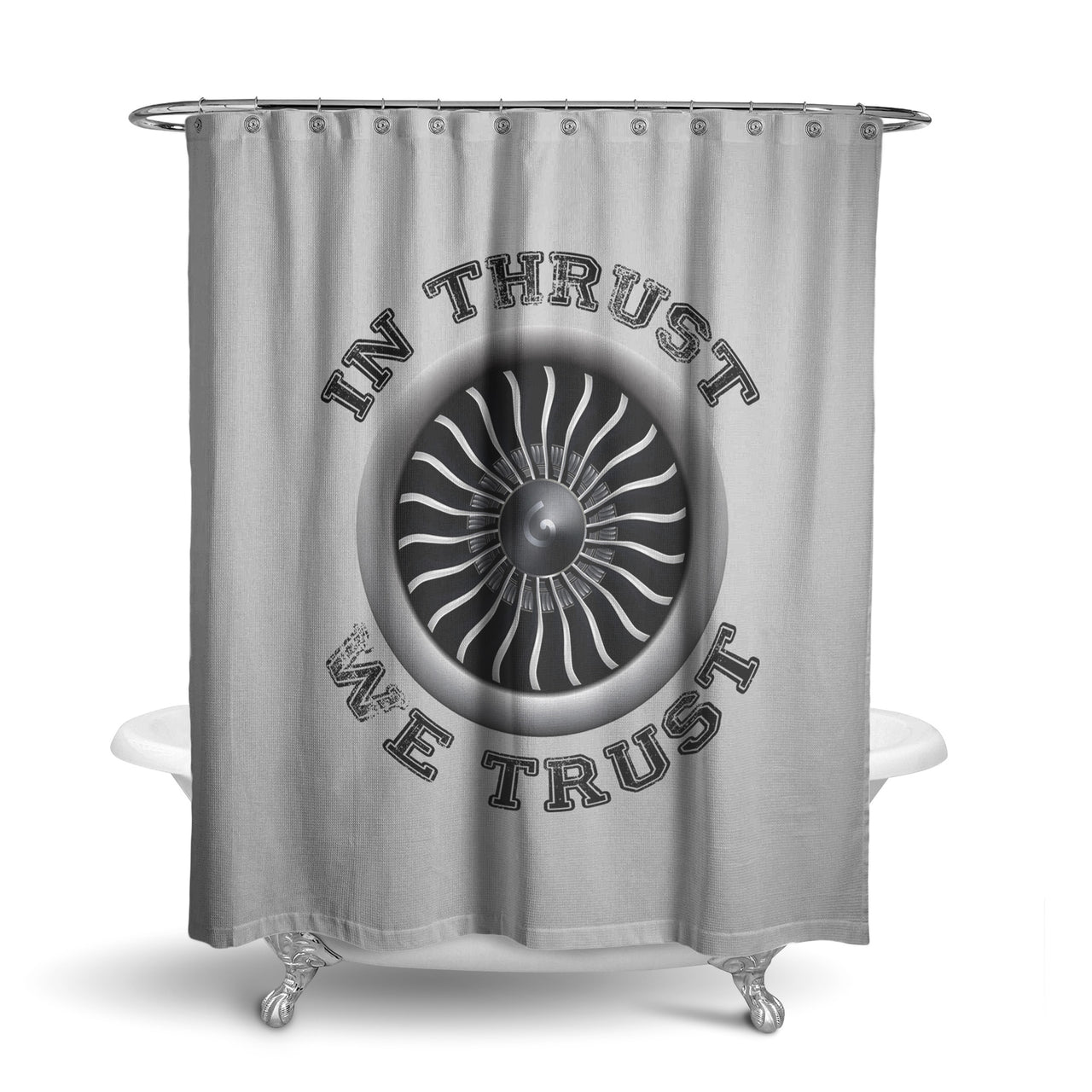 In Thrust We Trust (Vol 2) Designed Shower Curtains
