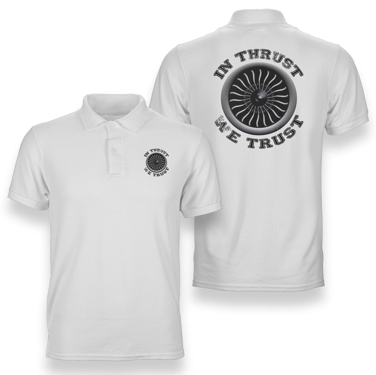 In Thrust We Trust (Vol 2) Designed Double Side Polo T-Shirts