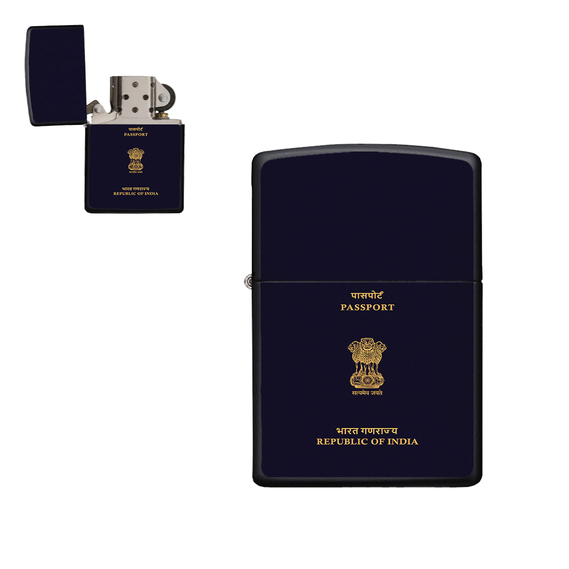 Indian Passport Designed Metal Lighters