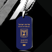 Thumbnail for Israel Passport Designed Metal Necklaces