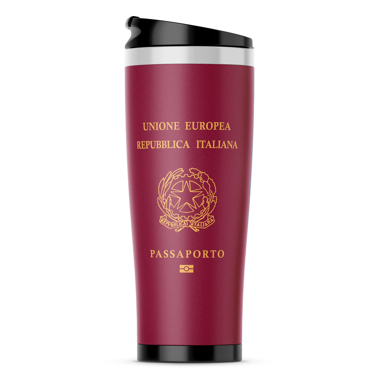 Italian Passport Designed Stainless Steel Travel Mugs