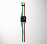 Thumbnail for Italy Flag Designed Leather Apple Watch Straps