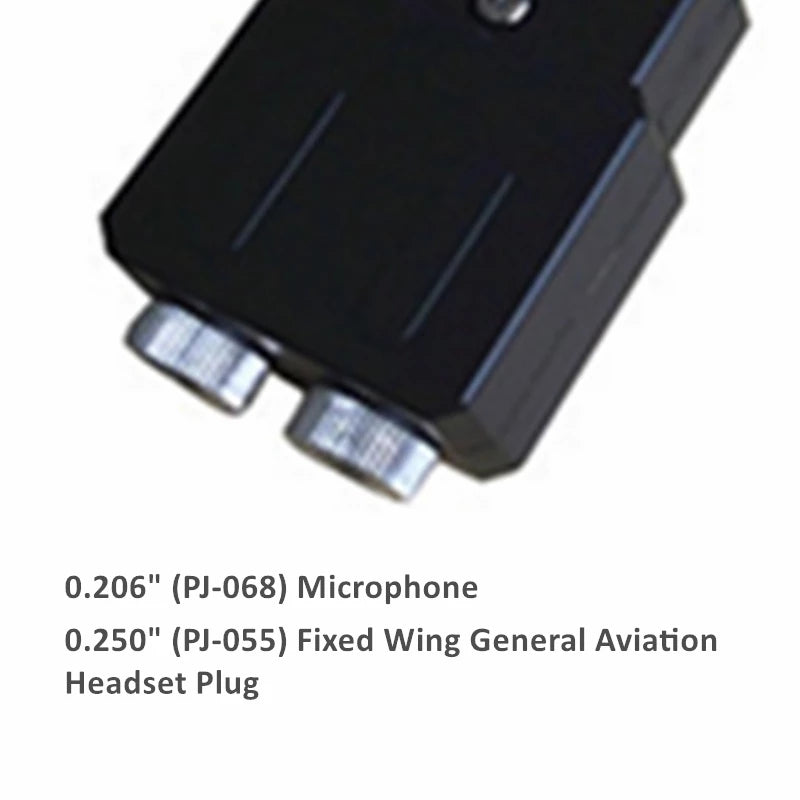 Aviation Headset GA Dual Plugs to Airbus XLR 5 Pin Adapter